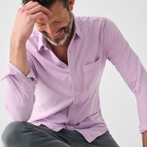 Faherty Sunwashed Knit Shirt (Single Pocket)